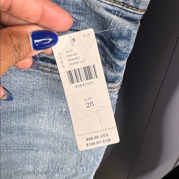 Anthropologie Light Blue Denim Shorts - Picture 2 of 5